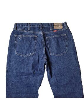 Wrangler Jeans Mens 34x30 Regular Fit Denim Blue Cotton Casual Straight Western